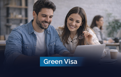  Green Visa icon representing self-sponsored skilled professional residency in the UAE